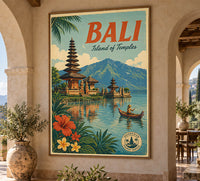 Indonesia - Bali - Vintage Tourism Travel Poster