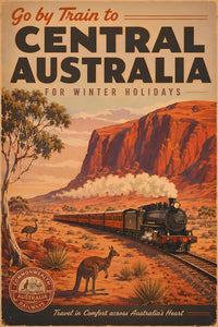 Australia - Central Australia - Vintage Tourism Travel Poster