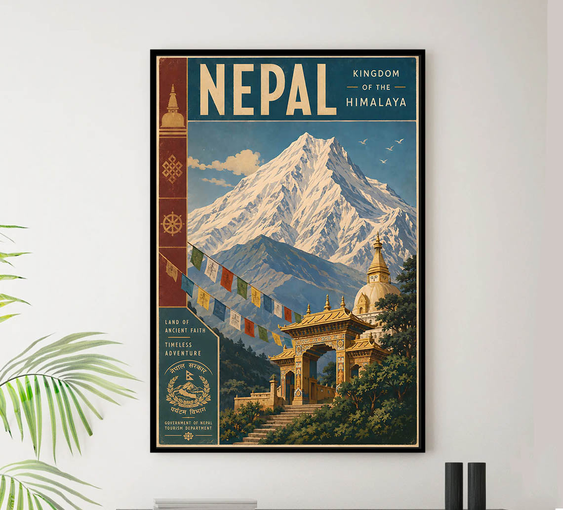 Nepal - Tourism - v1 - Vintage Travel Poster