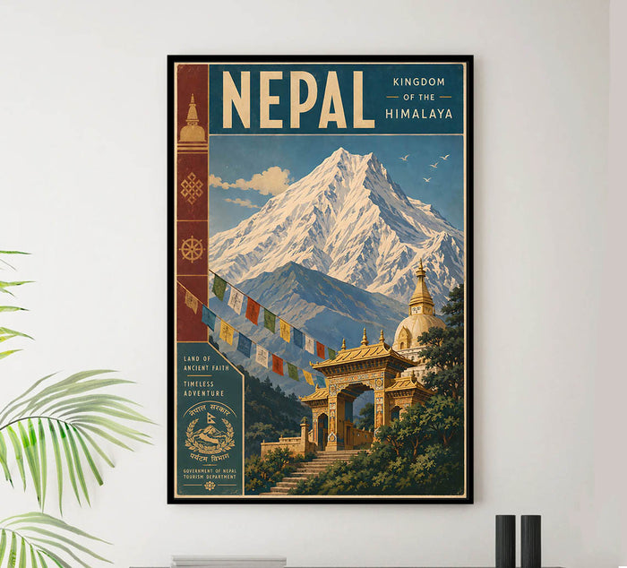 Nepal - Tourism - v1 - Vintage Travel Poster