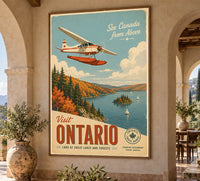 Canada - Visit To Ontario - Vintage Tourism Travel Poster