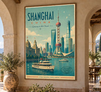 China - Shanghai - Vintage Tourism Travel Poster