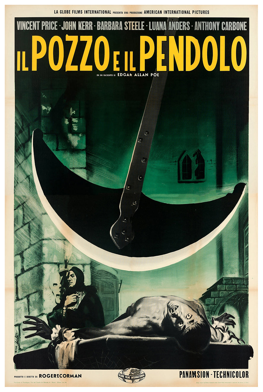 Pit and the Pendulum 1961 - Italy - v3 - Classic Movie Poster