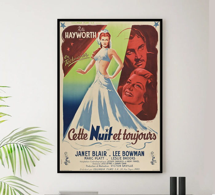 Tonight and Every Night 1945 - Rita Hayworth - French - Classic Movie Poster