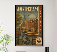 Netherlands - Amsterdam - Vintage Tourism Travel Poster
