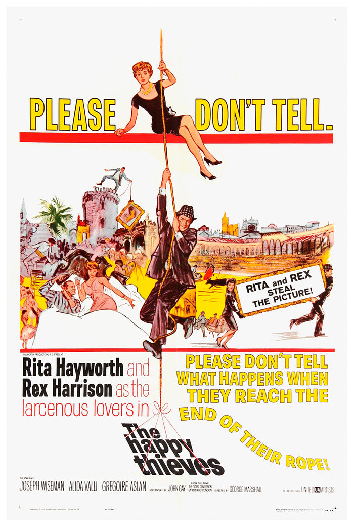 The Happy Thieves 1961 - Rita Hayworth - US - Classic Movie Poster