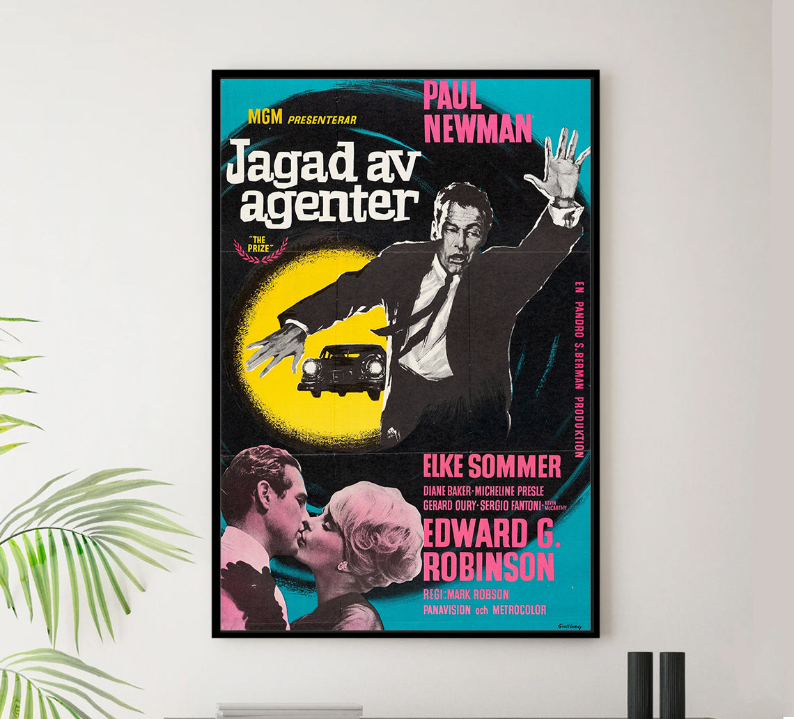 The Prize 1963 - Paul Newman - Sweden - Classic Movie Poster