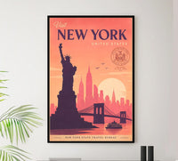 New York - Travel New York v2 - Vintage Tourism Travel Poster