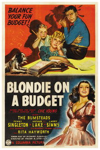 Blondie on a Budget 1940 - Rita Hayworth - US - Classic Movie Poster