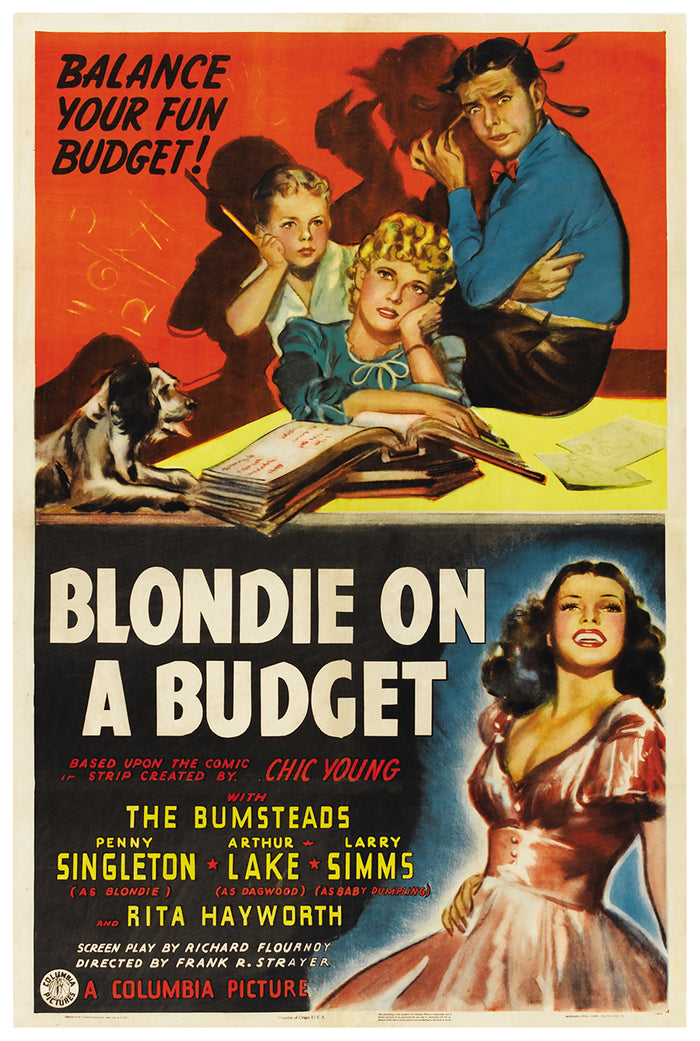 Blondie on a Budget 1940 - Rita Hayworth - US - Classic Movie Poster