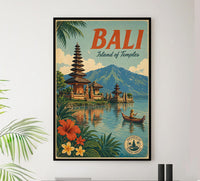 Indonesia - Bali - Vintage Tourism Travel Poster