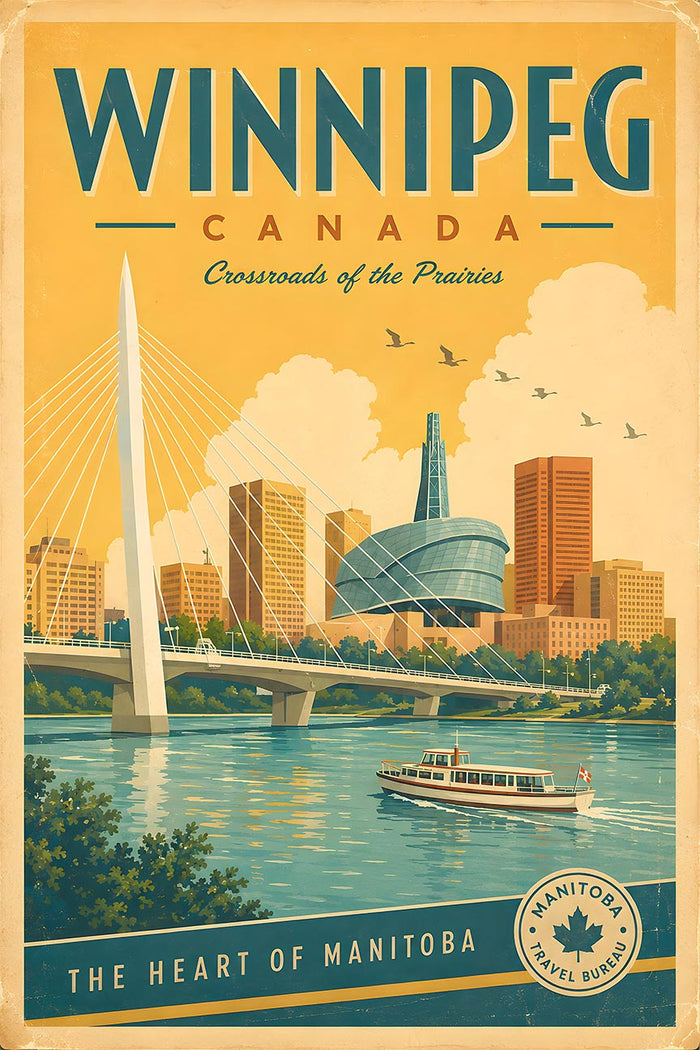 Canada - Winnipeg - Vintage Tourism Travel Poster
