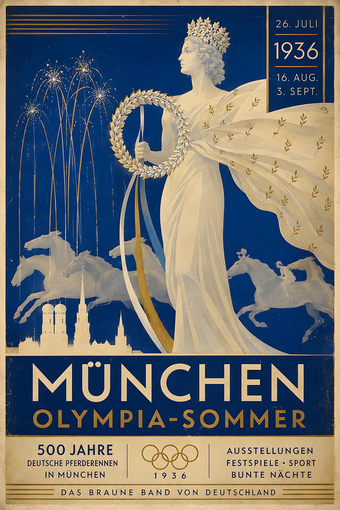 Germany - Munchen 1936 - Vintage Tourism Travel Poster