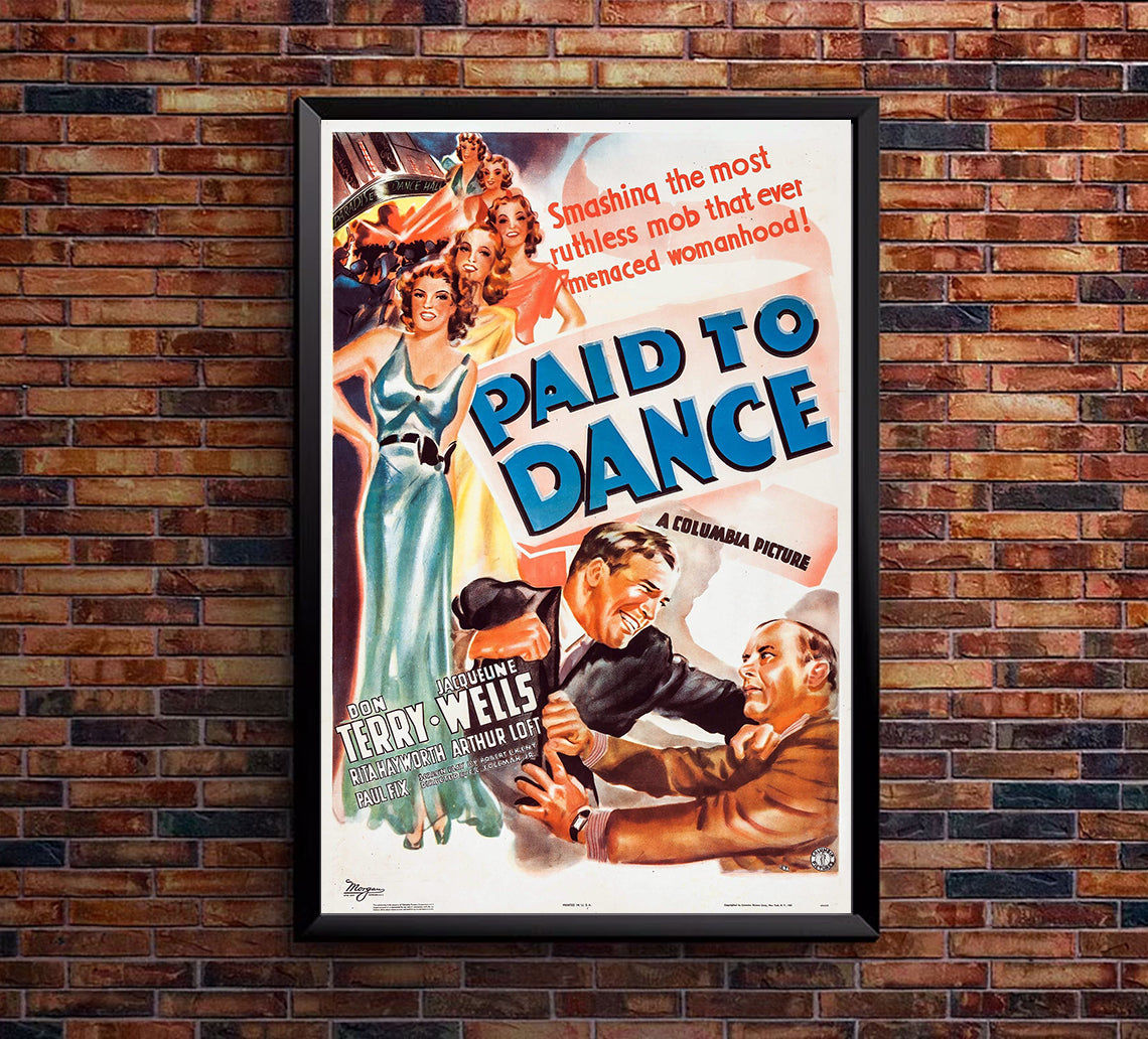 Paid to Dance 1937 - Rita Hayworth - US - Classic Movie Poster