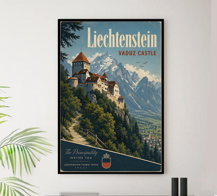 France - Liechtenstein - Vintage Tourism Travel Poster