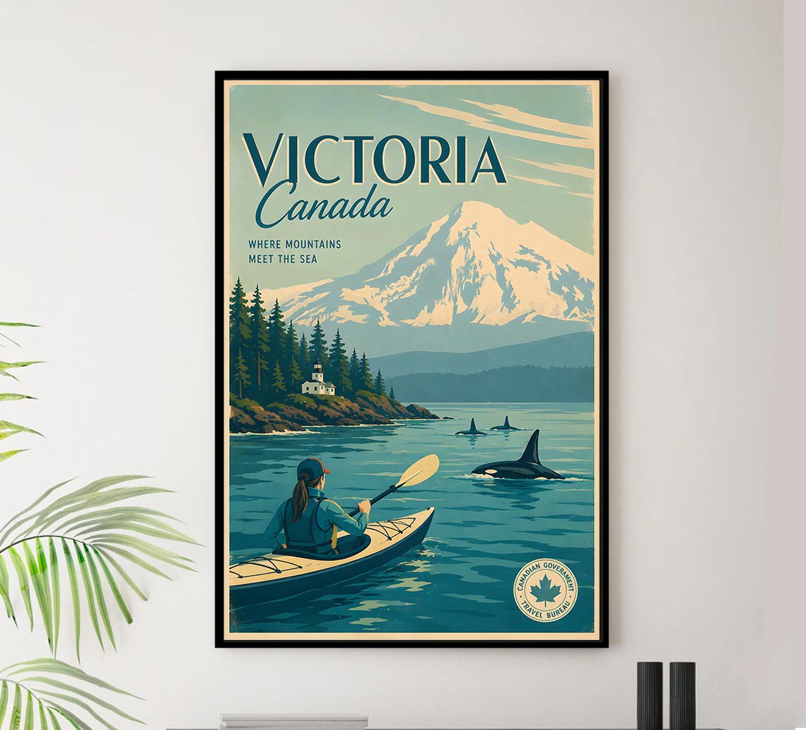 Canada- Victoria 2 - Vintage Tourism Travel Poster