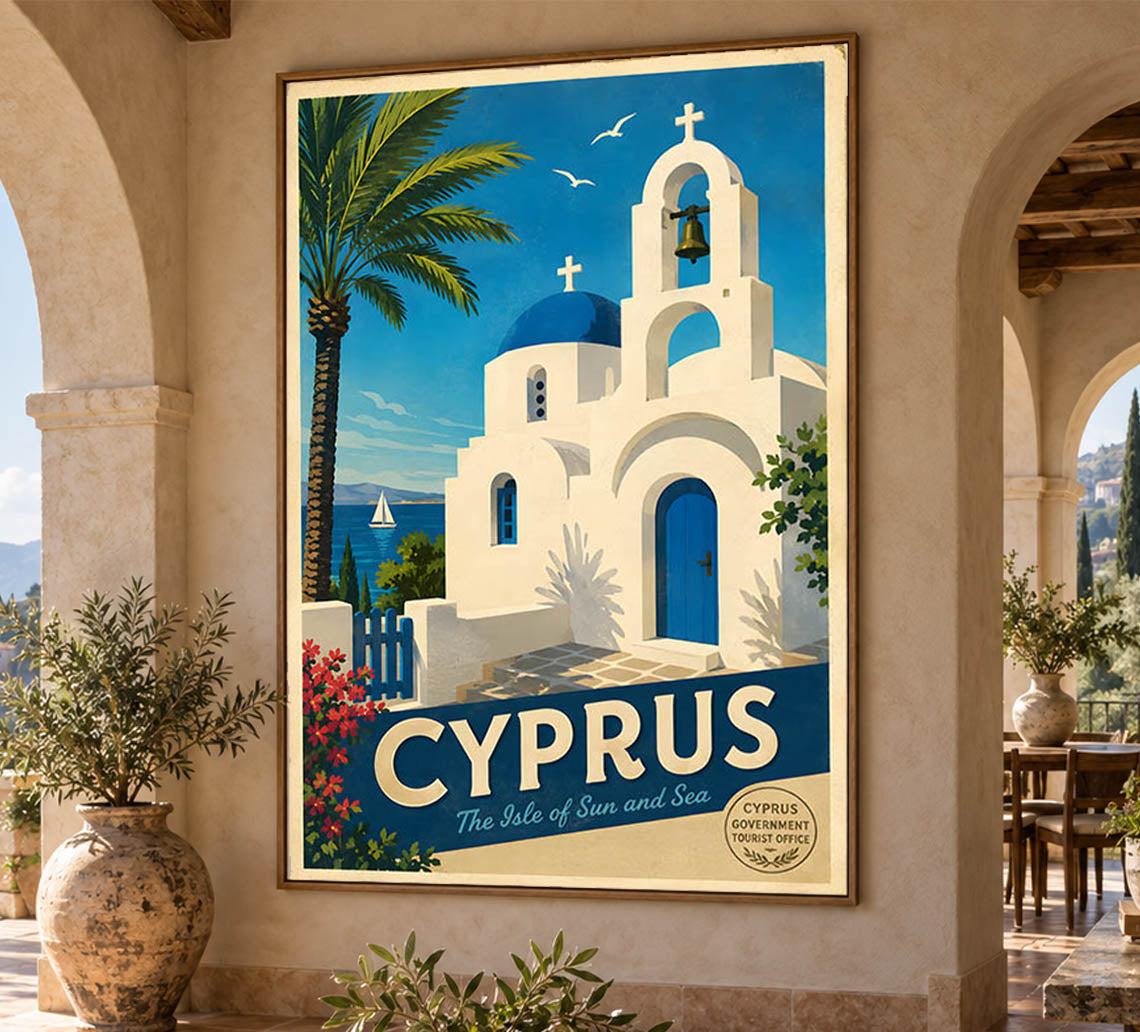 Cyprus - Tourism - v1 - Vintage Travel Poster