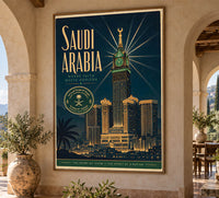 Saudi Arabia - Tourism - v1 - Vintage Travel Poster