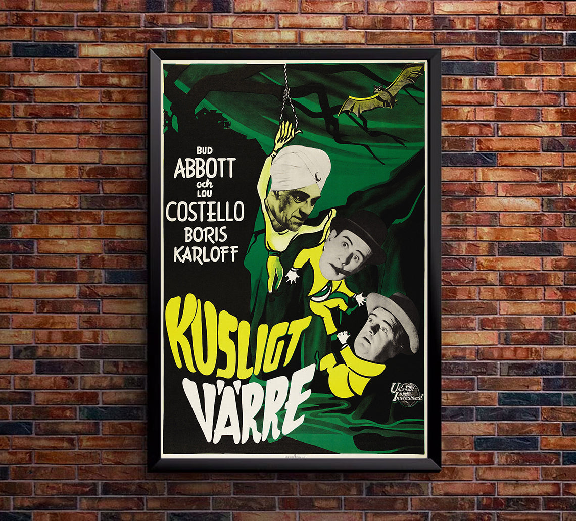 Abbott and Costello Meet the Killer 1949 - Sweden - v1 - Classic Movie Poster