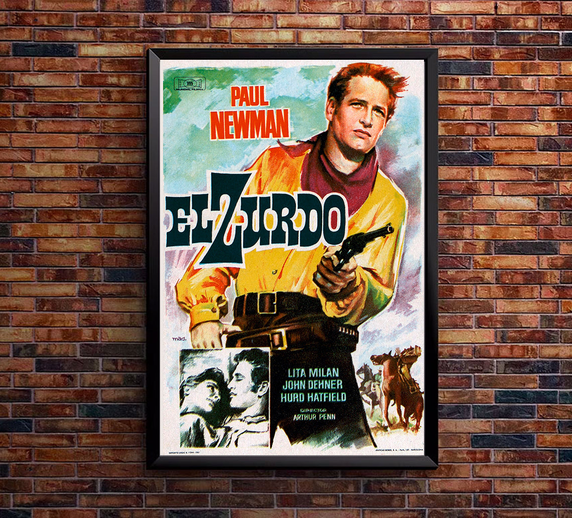 The Left Handed Gun 1958 - Paul Newman - Spain - Classic Movie Poster