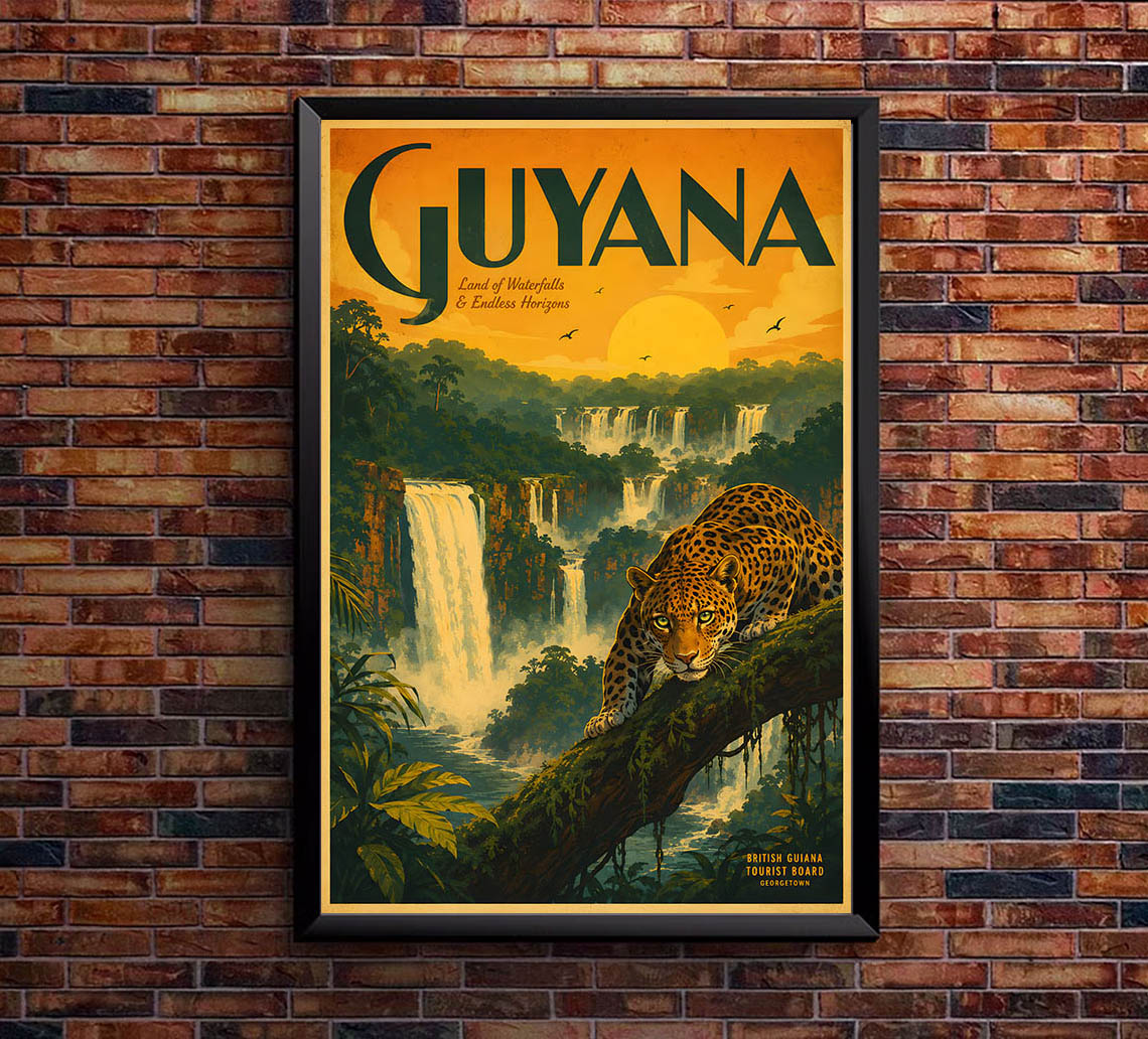 Guyana - Tourism - v1 - Vintage Travel Poster