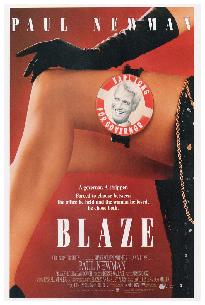 Blaze 1989 - Paul Newman - US - Classic Movie Poster