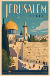 Israel - Jerusalem v2 - Vintage Tourism Travel Poster