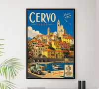 Italy - Cervo - Vintage Tourism Travel Poster
