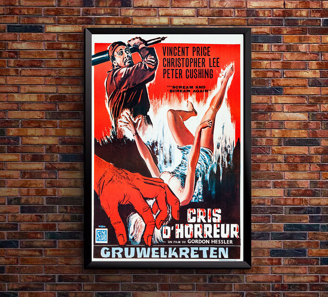 Scream and Scream Again 1970 - Belgium - v1 - Classic Movie Poster
