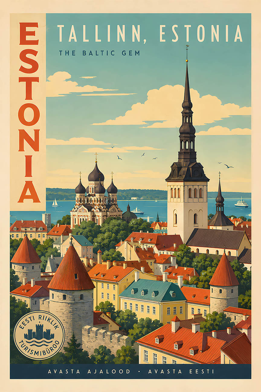 Estonia - Tourism - v1 - Vintage Travel Poster