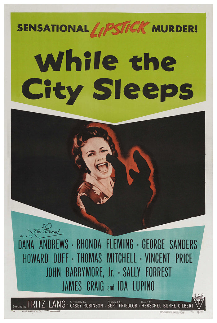 While the City Sleeps 1956 - US - v1 - Classic Movie Poster