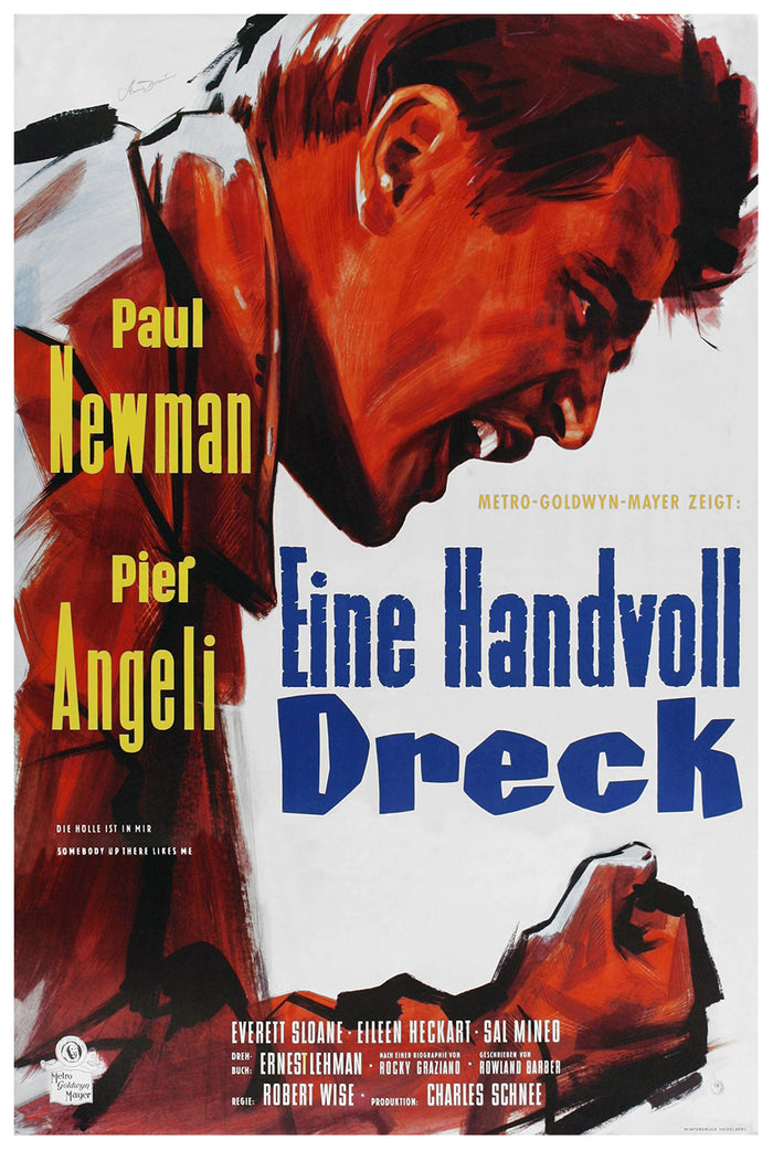 Somebody Up There Likes Me 1956 - Paul Newman - Germany - Classic Movie Poster