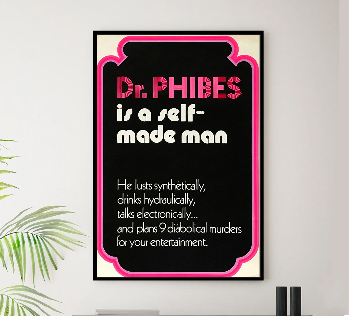 The Abominable Dr. Phibes 1971 - United Kingdom - v3 - Classic Movie Poster