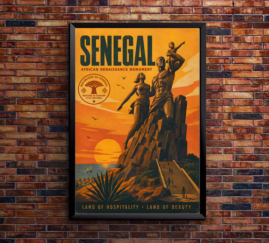 Senegal - Tourism - v1 - Vintage Travel Poster
