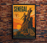 Senegal - Tourism - v1 - Vintage Travel Poster