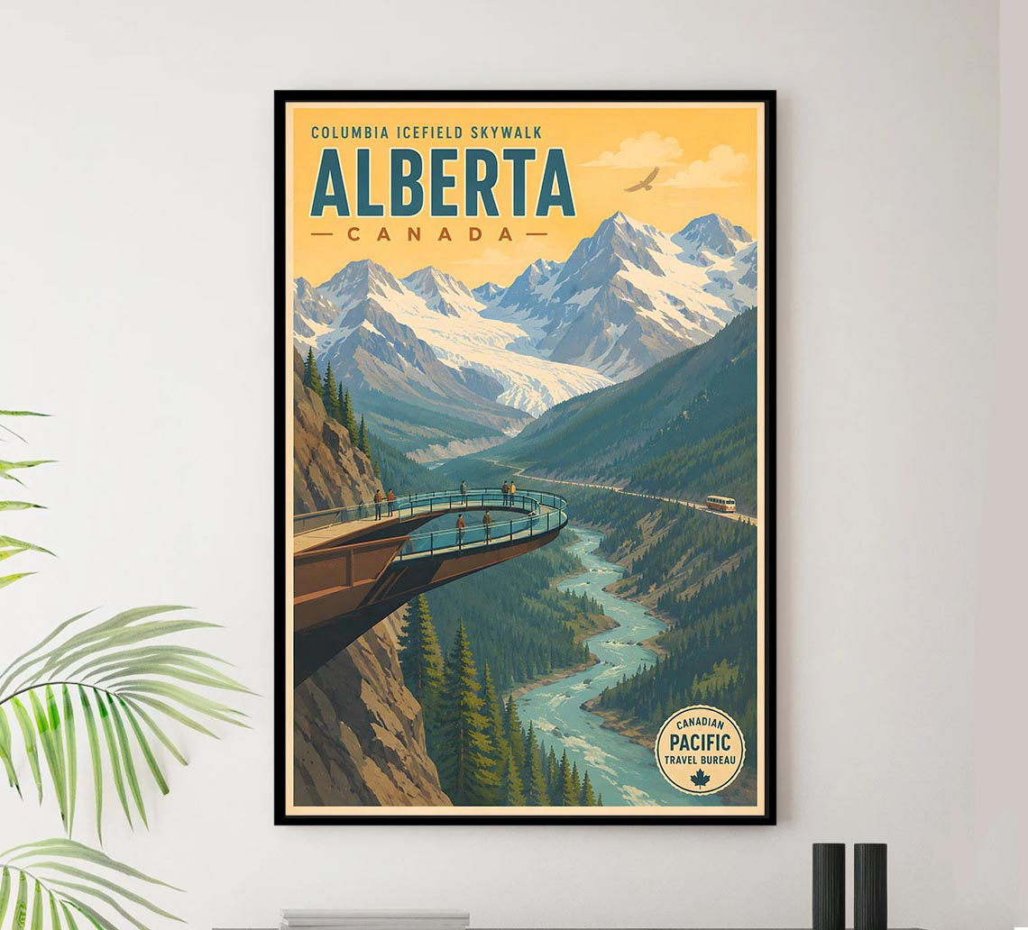 Canada - Alberta - Vintage Tourism Travel Poster
