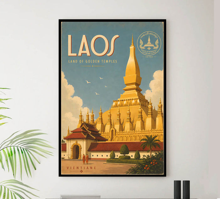 Laos - Tourism - v1 - Vintage Travel Poster
