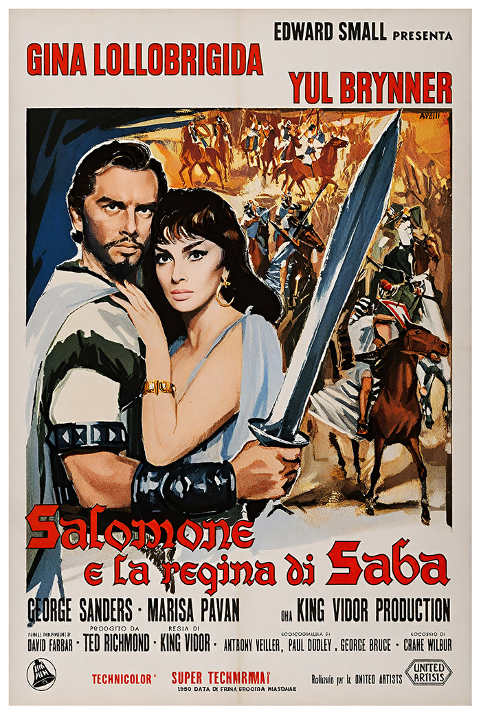 Solomon and Sheba 1959 - Italy - v1 - Classsic Movie Poster