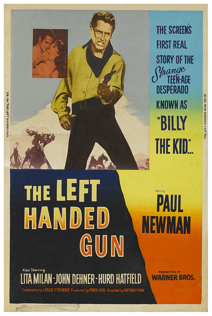 The Left Handed Gun 1958 - Paul Newman - US (2) - Classic Movie Poster