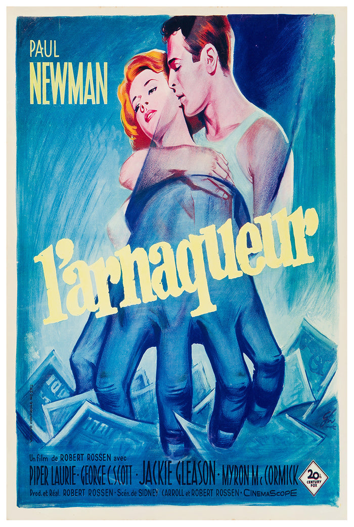 The Hustler 1961 - Paul Newman - France - Classic Movie Poster