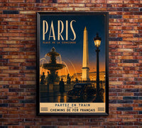 France - Paris - Vintage Tourism Travel Poster