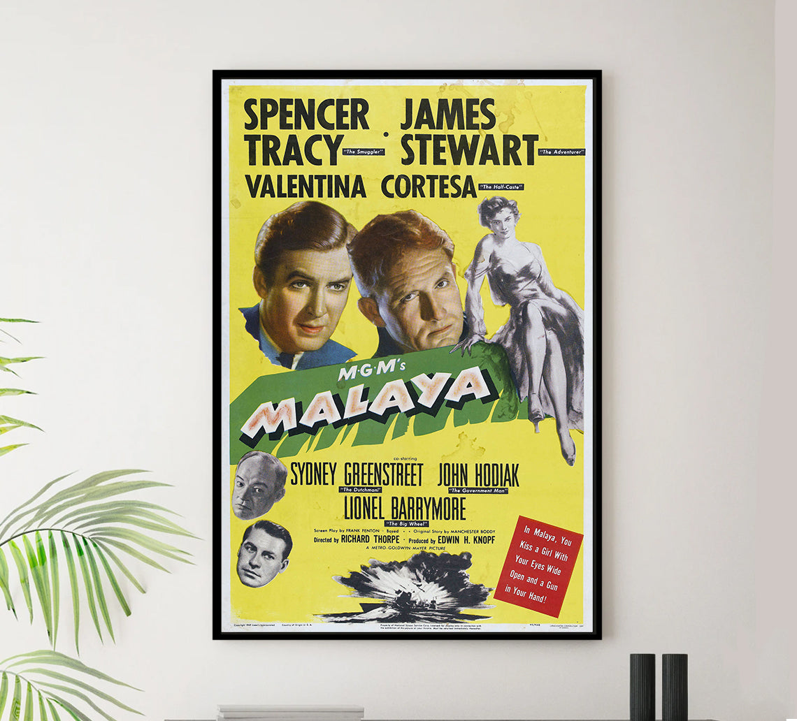 Malaya 1949 - US - v1 - Classic Movie Poster