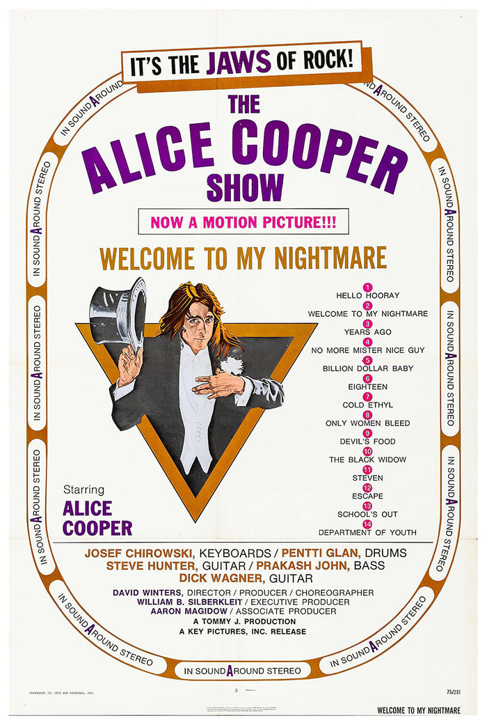 Alice Cooper Welcome to My Nightmare 1976 - US - v1 - Classic Movie Poster