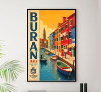 Italy - Burano 2 - Vintage Tourism Travel Poster