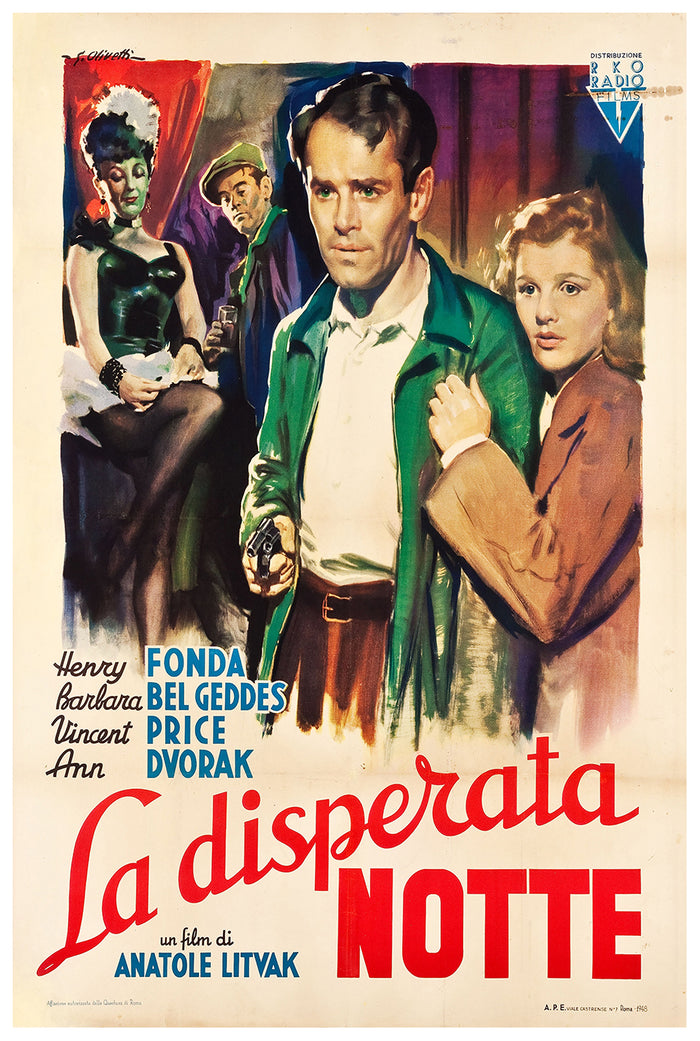 The Long Night 1947 - Italy - v2 - Classic Movie Poster