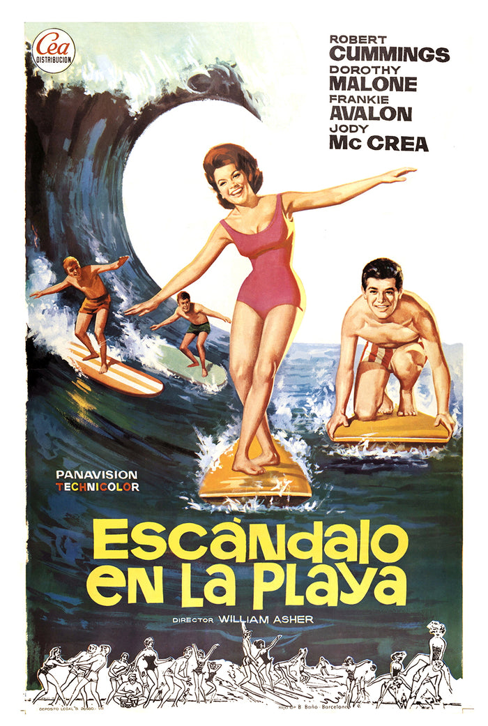 Beach Party 1963 - Spain - v1 - Classic Movie Poster