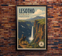 Africa - Lesotho - Vintage Tourism Travel Poster