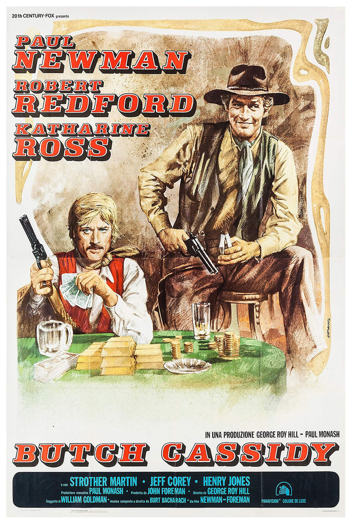 Butch Cassidy and the Sundance Kid 1969 - Paul Newman - Italy (3) - Classic Movie Poster