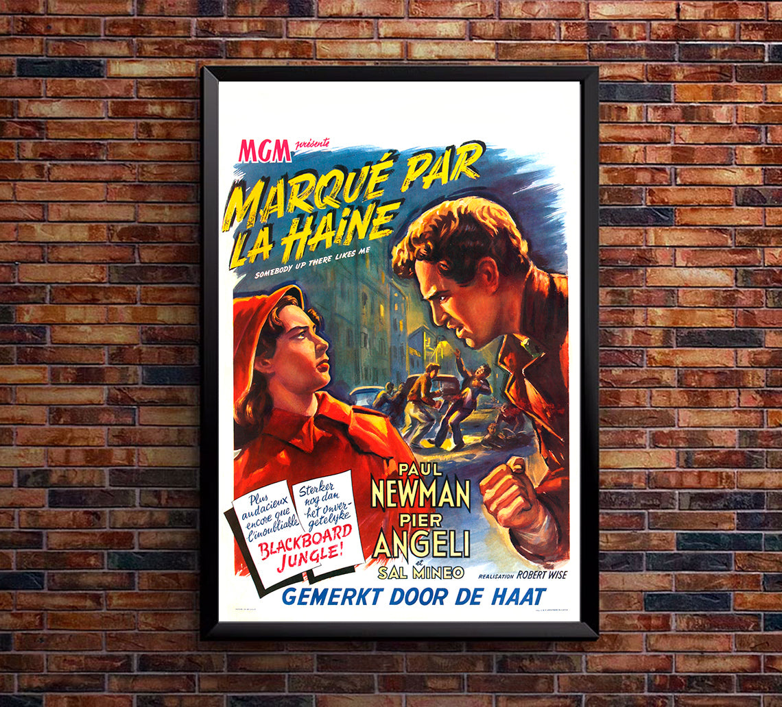Somebody Up There Likes Me 1956 - Paul Newman - Belgium - Classic Movie Poster