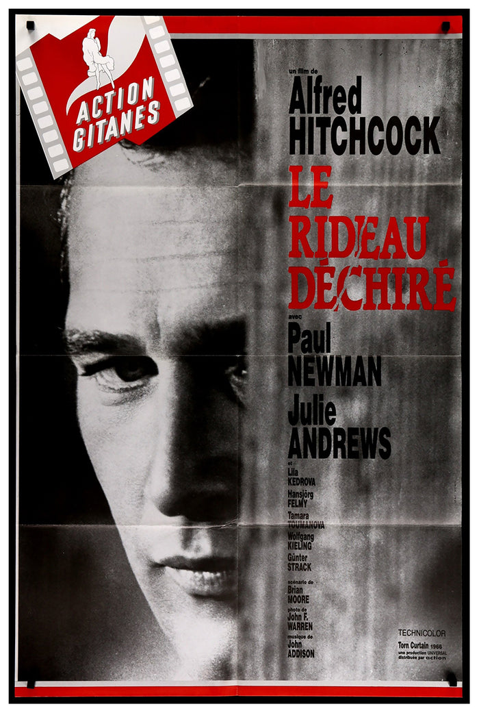 Torn Curtain 1966 - Paul Newman - France (2) - Classic Movie Poster